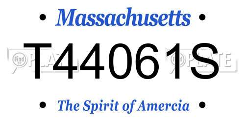 T44061S Massachusetts License Plate