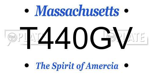 T440GV Massachusetts License Plate