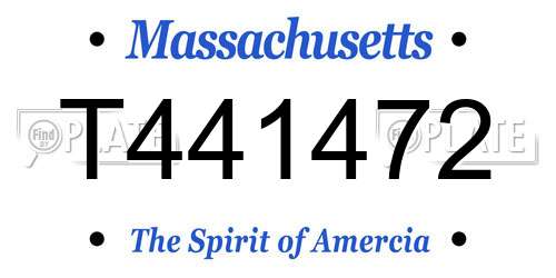 T441472 Massachusetts License Plate