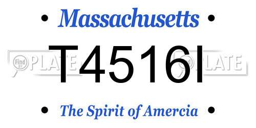 T4516I Massachusetts License Plate