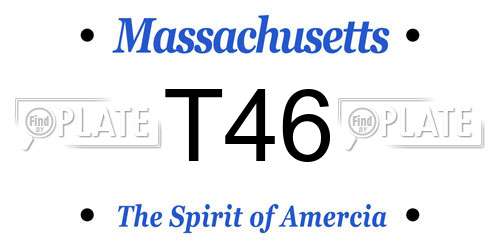 T46 Massachusetts License Plate