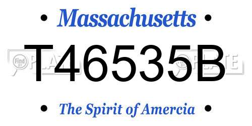 T46535B Massachusetts License Plate