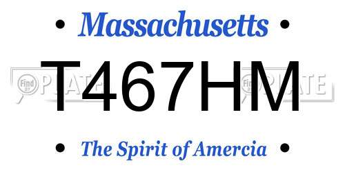 T467HM Massachusetts License Plate