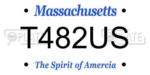 T482US Massachusetts License Plate
