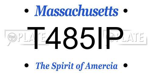T485IP Massachusetts License Plate