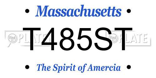 T485ST Massachusetts License Plate