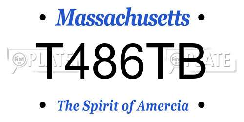 T486TB Massachusetts License Plate
