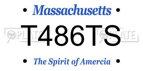 T486TS Massachusetts License Plate