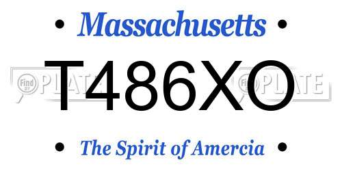 T486XO Massachusetts License Plate