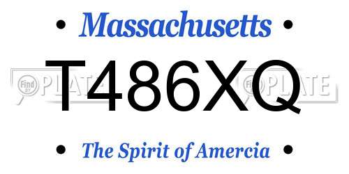 T486XQ Massachusetts License Plate