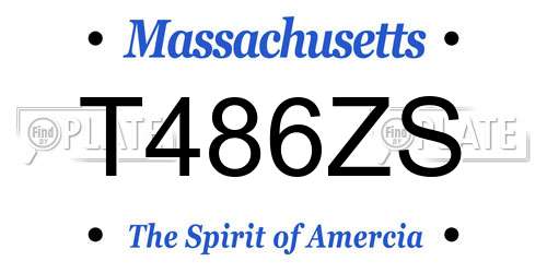 T486ZS Massachusetts License Plate