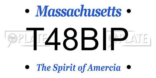 T48BIP Massachusetts License Plate