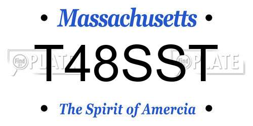 T48SST Massachusetts License Plate