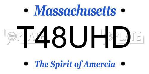 T48UHD Massachusetts License Plate