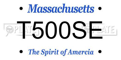 T500SE Massachusetts License Plate