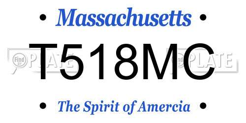 T518MC Massachusetts License Plate