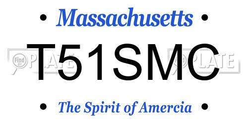 T51SMC Massachusetts License Plate