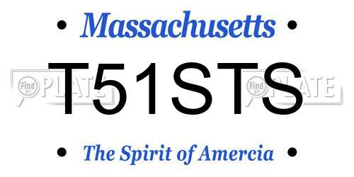 T51STS Massachusetts License Plate