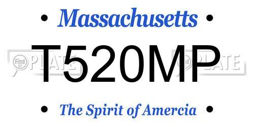 T520MP Massachusetts License Plate