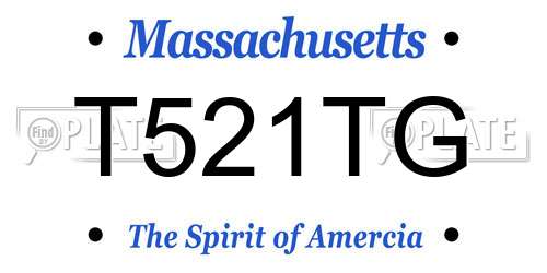 T521TG Massachusetts License Plate