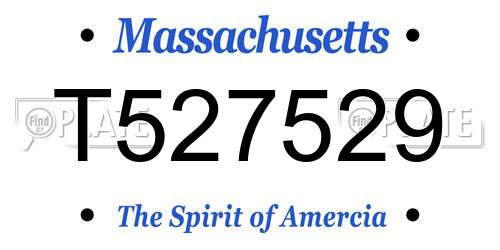 T527529 Massachusetts License Plate