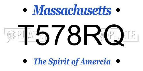 T578RQ Massachusetts License Plate