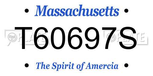 T60697S Massachusetts License Plate