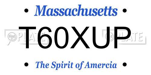 T60XUP Massachusetts License Plate