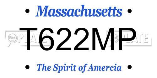 T622MP Massachusetts License Plate