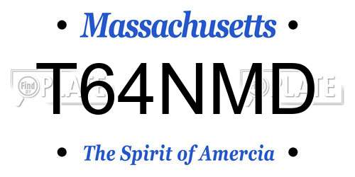 T64NMD Massachusetts License Plate