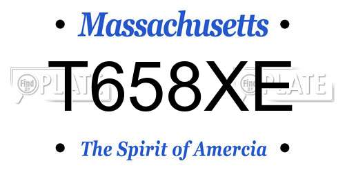T658XE Massachusetts License Plate