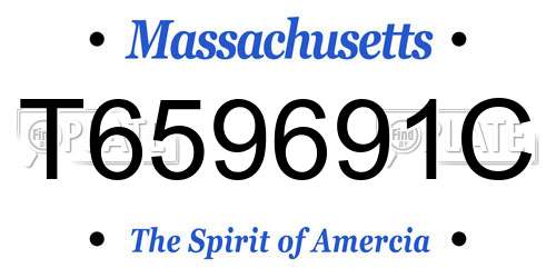 T659691C Massachusetts License Plate