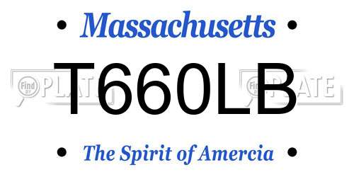 T660LB Massachusetts License Plate