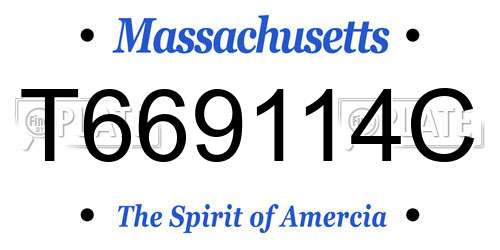T669114C Massachusetts License Plate