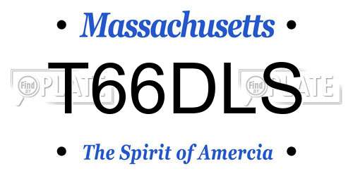 T66DLS Massachusetts License Plate