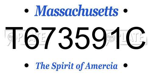 T673591C Massachusetts License Plate