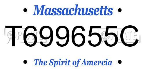 T699655C Massachusetts License Plate