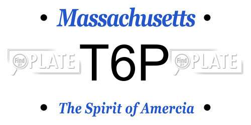 T6P Massachusetts License Plate