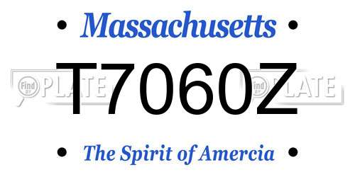 T7060Z Massachusetts License Plate
