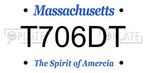 T706DT Massachusetts License Plate