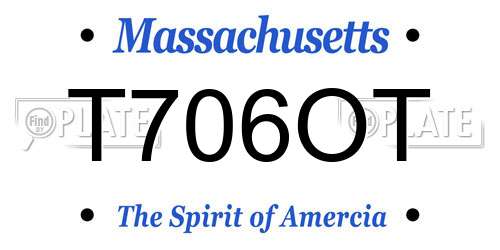 T706OT Massachusetts License Plate