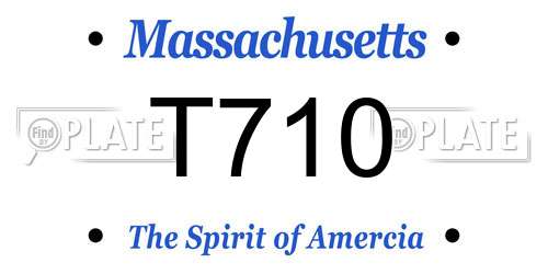 T710 Massachusetts License Plate