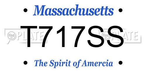 T717SS Massachusetts License Plate