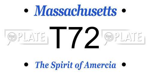 T72 Massachusetts License Plate
