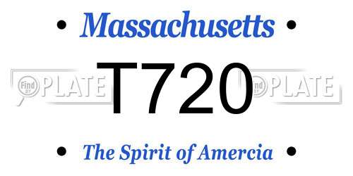 T720 Massachusetts License Plate