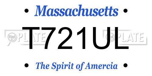T721UL Massachusetts License Plate