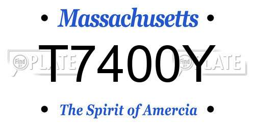 T7400Y Massachusetts License Plate