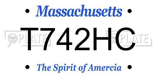 T742HC Massachusetts License Plate