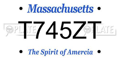 T745ZT Massachusetts License Plate