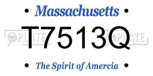 T7513Q Massachusetts License Plate